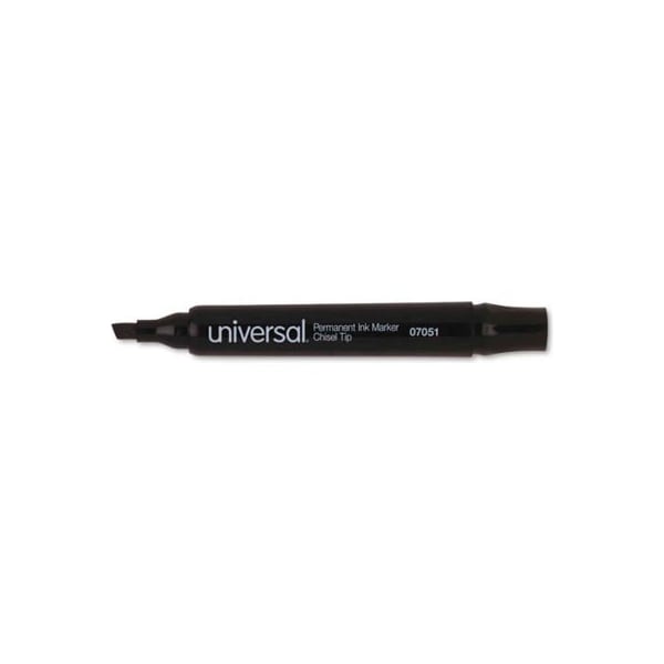 Universal Products Permanent Marker, Chisel Tip, Low Odor, Nontoxic